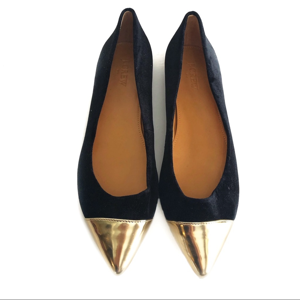 🆕 J. Crew Black and Gold Flats